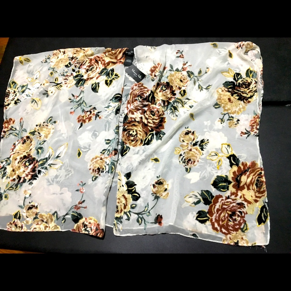 MARCUS ADLER NEW YORK Coverup Sheer Floral NWT OS